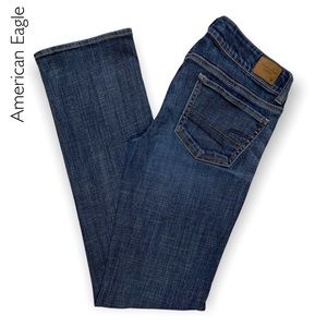 American Eagle Womens Straight Leg Jeans Deep Indigo Size 2